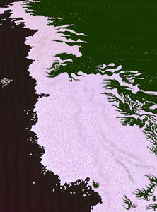 Körsbärsblommans kronblad på marken (digital konst) av Evan Sklar