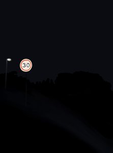 Körning på vägen på natten # 1 Brooklyn (digital konst)