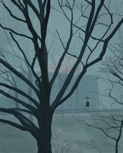 Fog Prospekt park, Brooklyn (digital konst) av Evan Sklar