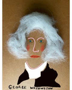George Washington (collageteckning) av Evan Sklar