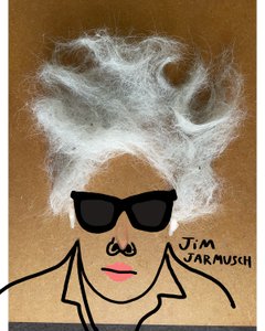 Jim Jarmusch (collageteckning) av Evan Sklar