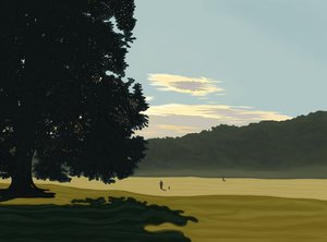 Morgondimma, Prospect Park, Brooklyn (digital konst) av Evan Sklar