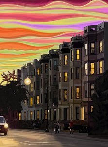 Ninth Street Nine A.M. (digital konst) av Evan Sklar