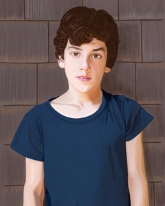 Porträtt av en pojke, Brooklyn (digital konst) av Evan Sklar