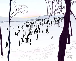 Prospect Park, vinter (digital konst) av Evan Sklar