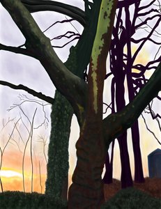 Träd, Prospect Park, Brooklyn (digital konst)