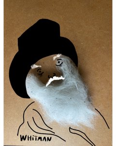 Walt Whitman (collageteckning) av Evan Sklar