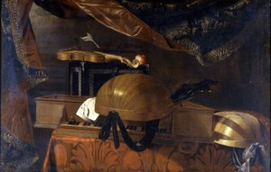 Musikinstrument. Målning av Evaristo Baschenis (1617 - 1677).