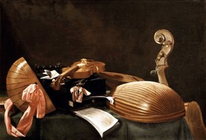Stilleben med musikinstrument, ca. 1650