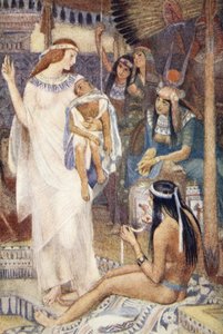 Isis och babyprinsen, illustration från "The Myths of Ancient Egypt" av Lewis Spence av Evelyn Paul