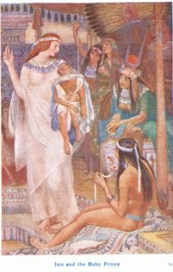 Isis och babyprinsen (färg litho) av Evelyn Paul