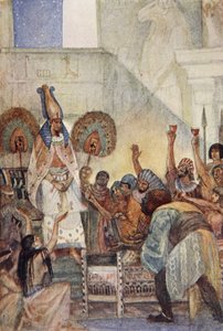Osiris lurade in i bröstet, illustration från "The Myths of Ancient Egypt" av Lewis Spence