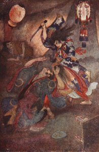 Prins Yamato och Takeru, illustration från "The Myths and Legends of Japan" av F Hadland Davis av Evelyn Paul