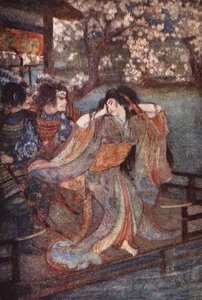 The Maiden of Unai, illustration från "The Myths and Legends of Japan" av F. Hadland Davis av Evelyn Paul