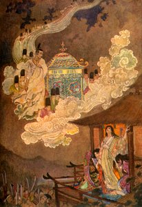 "Månfolket kräver Lady Kaguya", 1912. av Evelyn Paul