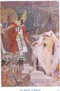 Jungfrun av Bekhten (färg litho) av Evelyn Paul
