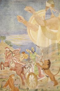 Tiglath-Pileser I regisserad av Ninib, illustration från 