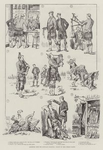Amatörer med Highland Bagpipes av Evelyn Stuart Hardy