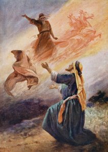 Elia går till himlen i en eldvagn