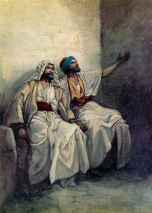Paul och Silas glada i fängelse (färg litho)