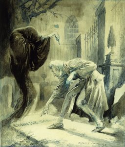 Spöket av julen som ännu inte kommit: Ebeneezer Scrooge av Everett Shinn