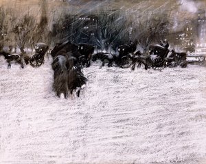 Parken på vintern av Everett Shinn