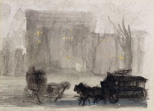 Utsikt över New York - Washington Square av Everett Shinn