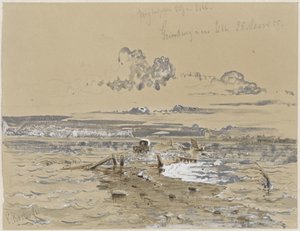 Landskap med grusvägen mellan Oss och Lithoijen
