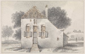 Hus i Zoelmond, i Betuwe, sett framifrån av Evert Doublet