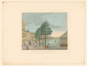Utsikt över Herengracht vid Spiegelstraat i Amsterdam Vue du Heere-Gracht, pris du Spiegel-Street jusqu