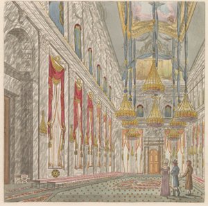 Interiör av det kungliga palatset på Damtorget, ca 1810-1813 Vue de l