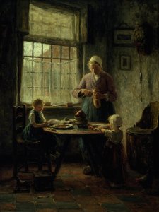 En familjemåltid, 1890-talet. av Evert Pieters