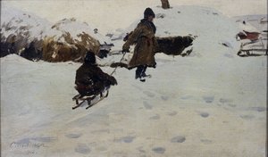 Vinter, 1902 av Evgeni Ivanovich Stolitsa