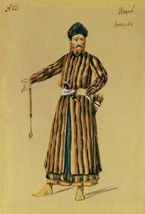 Kostymdesign för operan Prince Igor av A. Borodin, 1890 av Evgeni Petrovich Ponomarev