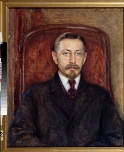 ""Porträtt av författaren Ivan A. Bunin (1870-1953)"" Målning av Evgeni Iosifovich Bukovetsky (1866-1948) 1919 Statens konstmuseum, Odessa av Evgeniy Iosipovich Bukovetsky