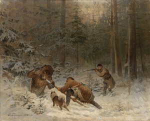 Björnjakt av Evgeny Alexandrovich Tichmenev