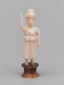 Svart bonde, schackpjäs, Indien, 1820 ca av Evremond de Berard