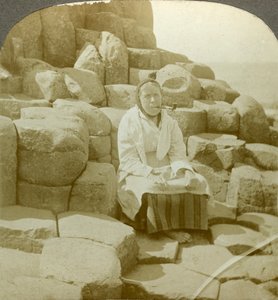 I önskestolen, Giants Causeway, Antrim, Nordirland.
