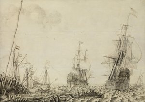 Fartyg nära en hamn av Experiens Sillemans