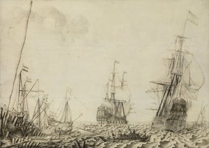 Fartyg nära en hamn av Experiens Sillemans