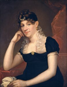 Maria Gansevoort Melvill (Mrs Allan Melvill), ca 1815 (olja på trä) av Ezra Ames