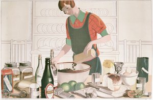 The Christmas Pudding, affisch 1928 (lito) av F.C. Harrison