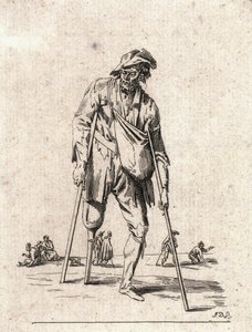 Beggar (engraving) av F.D.B. Monogrammist