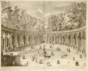 La Colonnade, Versailles, ca 1715 (gravyr) av F. (after) Delamonce