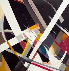 Samtida abstrakt surrealism målning, väggkonst tryck av F. Abderrahim