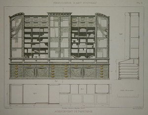 Design för ett kontorsskåp, illustration från 