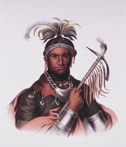 John Abeel Cornplanter Native American (litografi) av F. Bartoli