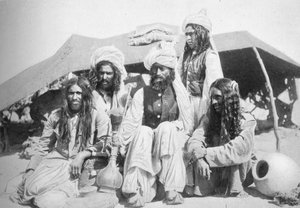 En grupp av Brahui från östra Balochistan, 1902