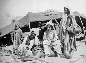 Tre generationer av Brahui-nomader, östra Balochistan, 1902