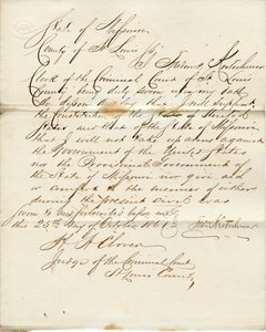 Loyalty oath of Frederick Kretschmar , State of Missouri, County of St Louis av F. Kretschmar